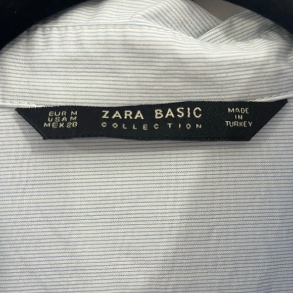 Zara Blue Shirt Dress with Belt size M - Picture 3 of 4